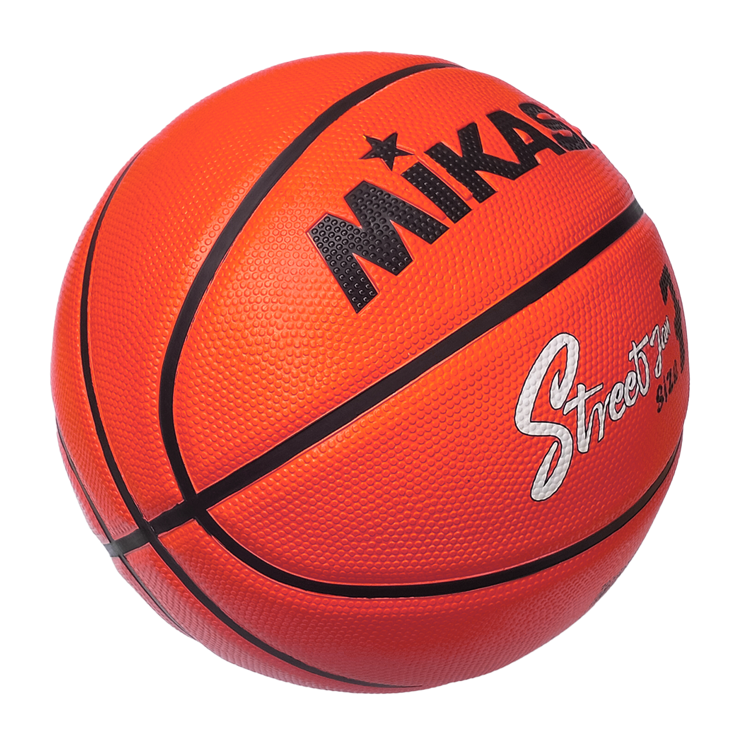 BB702D-OBK Rubber Basketball Size 7 (Orange/Black), , large image number null