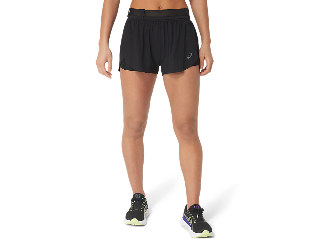 ASICS METARUN SPLIT SHORT, PERFORMANCE BLACK, swatch