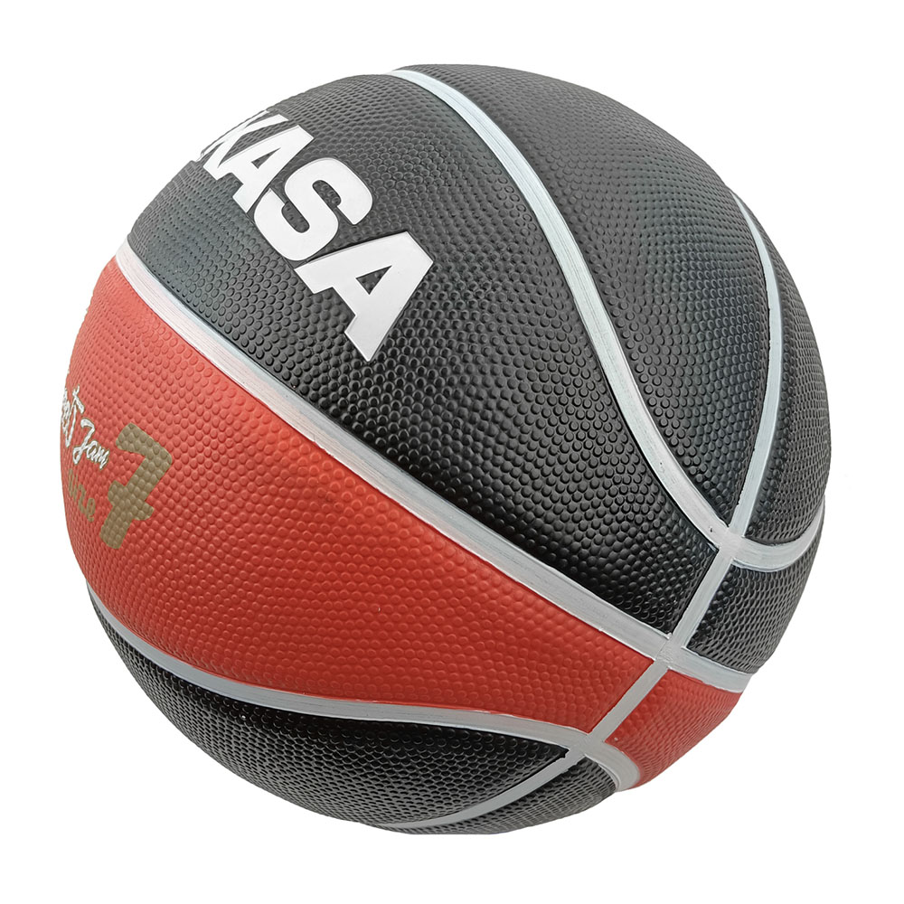 MIKASA BB702B-BKRW (BLACK/RED) RUBBER BASKETBALL SIZE 7, , large image number null