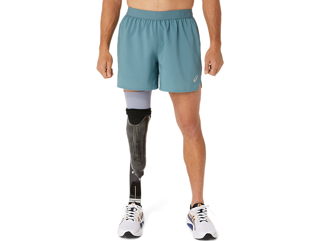 ASICS ROAD 5IN SHORT, FOGGY TEAL, swatch