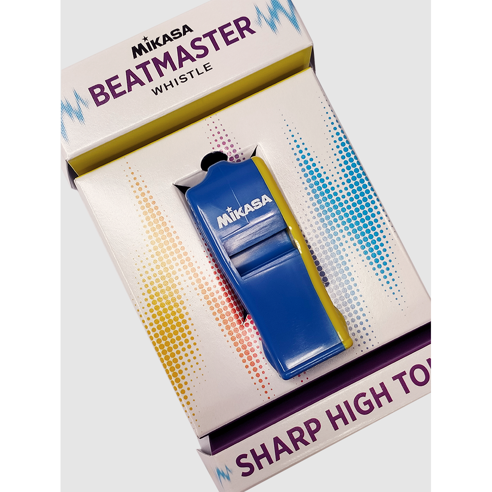 MIKASA BEAT-BLY (YELLOW/BLUE) PEALESS WHISTLE, , large image number null