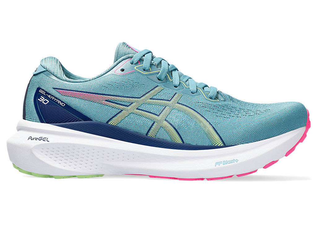 ASICS GEL-KAYANO 30, GRIS BLUE/LIME GREEN, swatch
