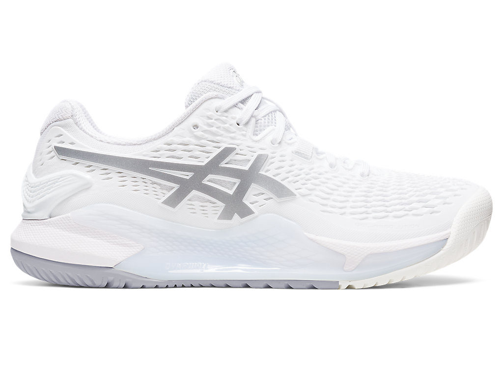 ASICS GEL-RESOLUTION 9, WHITE/PURE SILVER, swatch