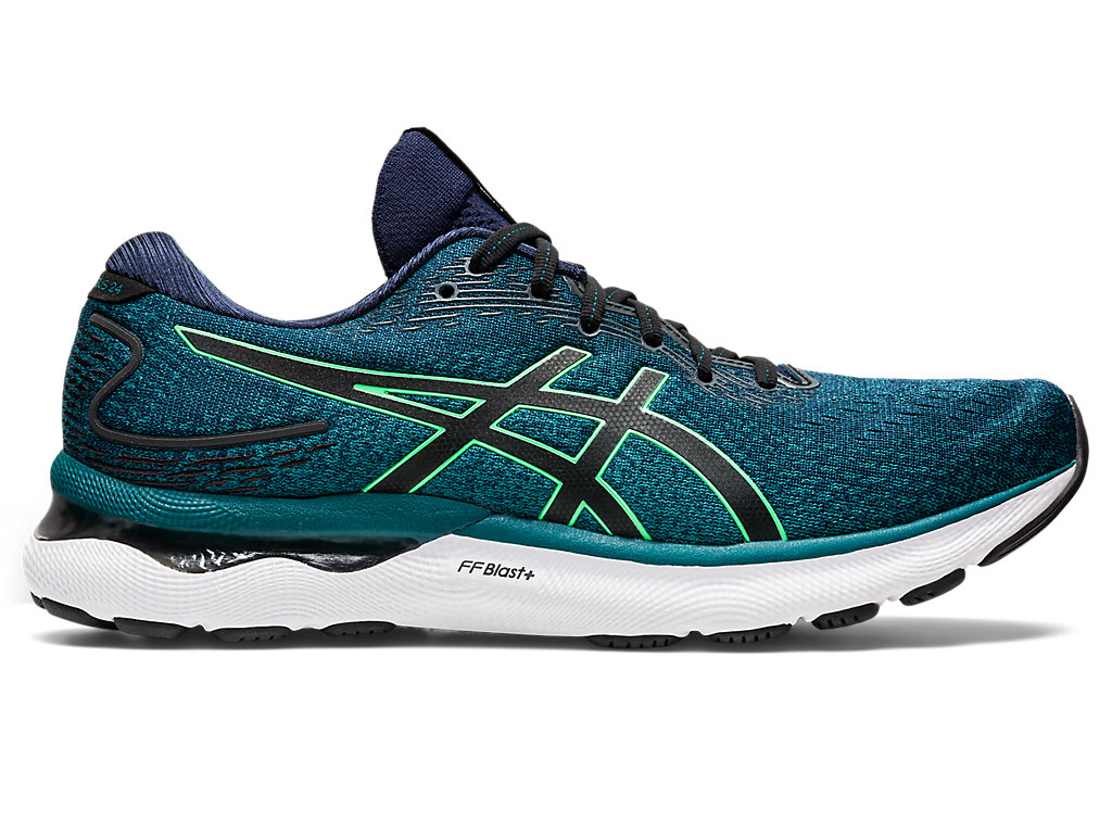 ASICS GEL-NIMBUS 24, VELVET PINE/NEW LEAF, swatch