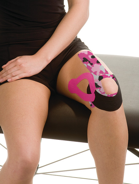 Kinesiology Tape&reg; 20 Pre-Cut I-Strips, 1 Roll - Pink Camo, , large image number null
