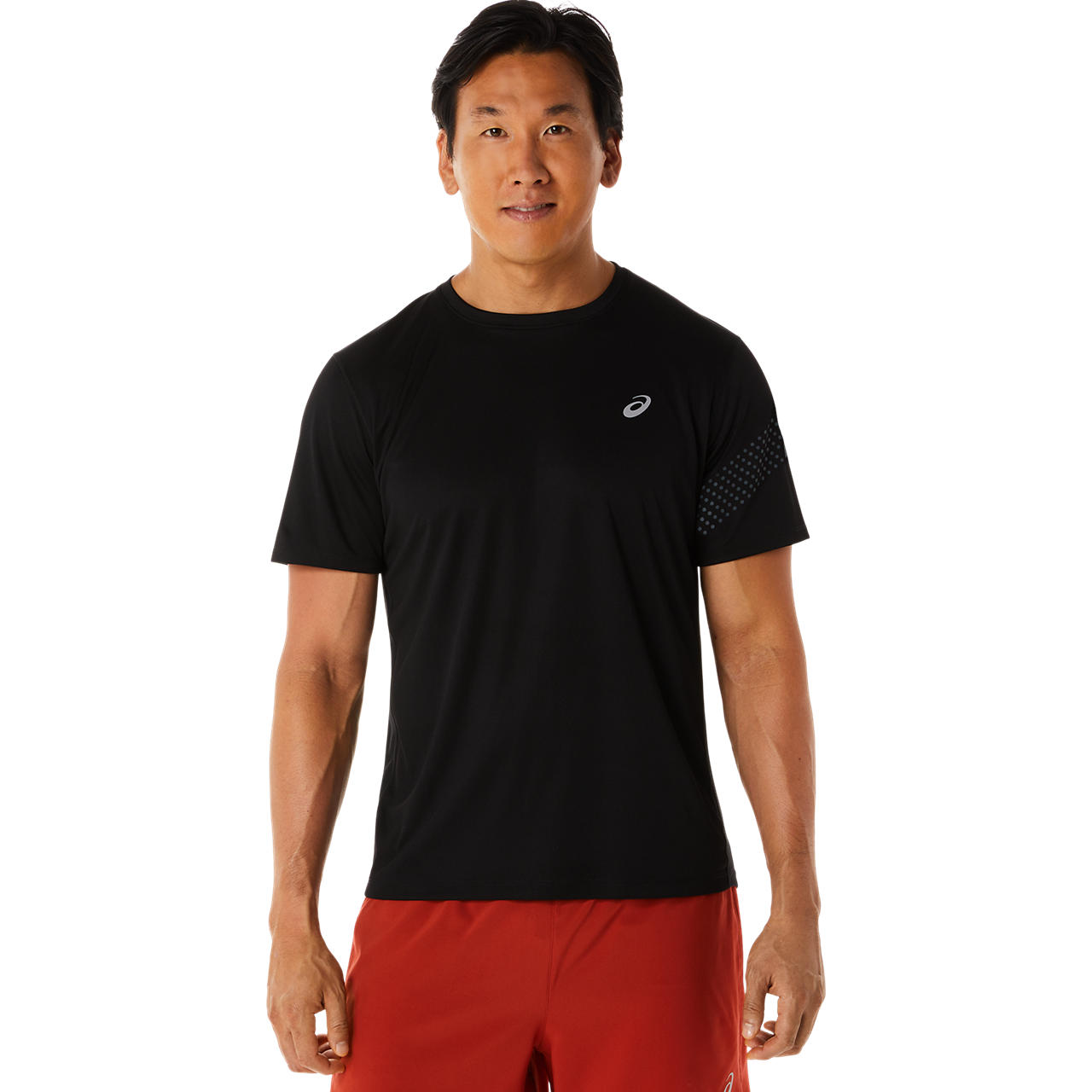 ASICS ICON SS TOP, PERFORMANCE BLACK/CARRIER GREY, swatch