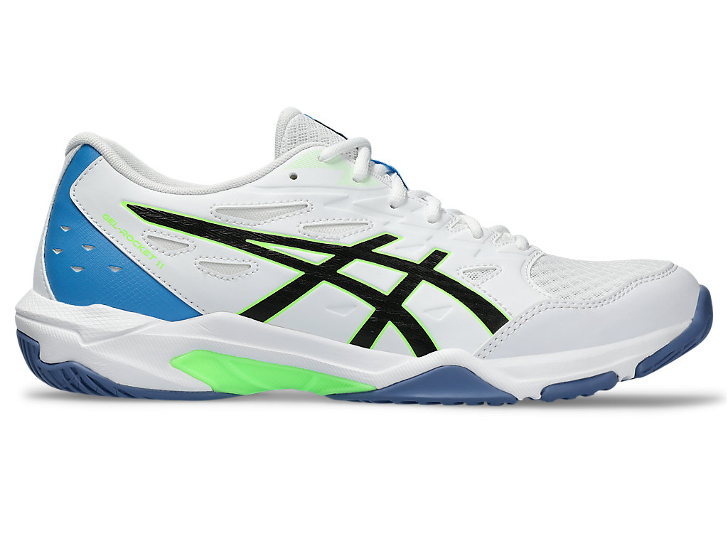 ASICS GEL-ROCKET 11, WHITE/LIME BURST, swatch