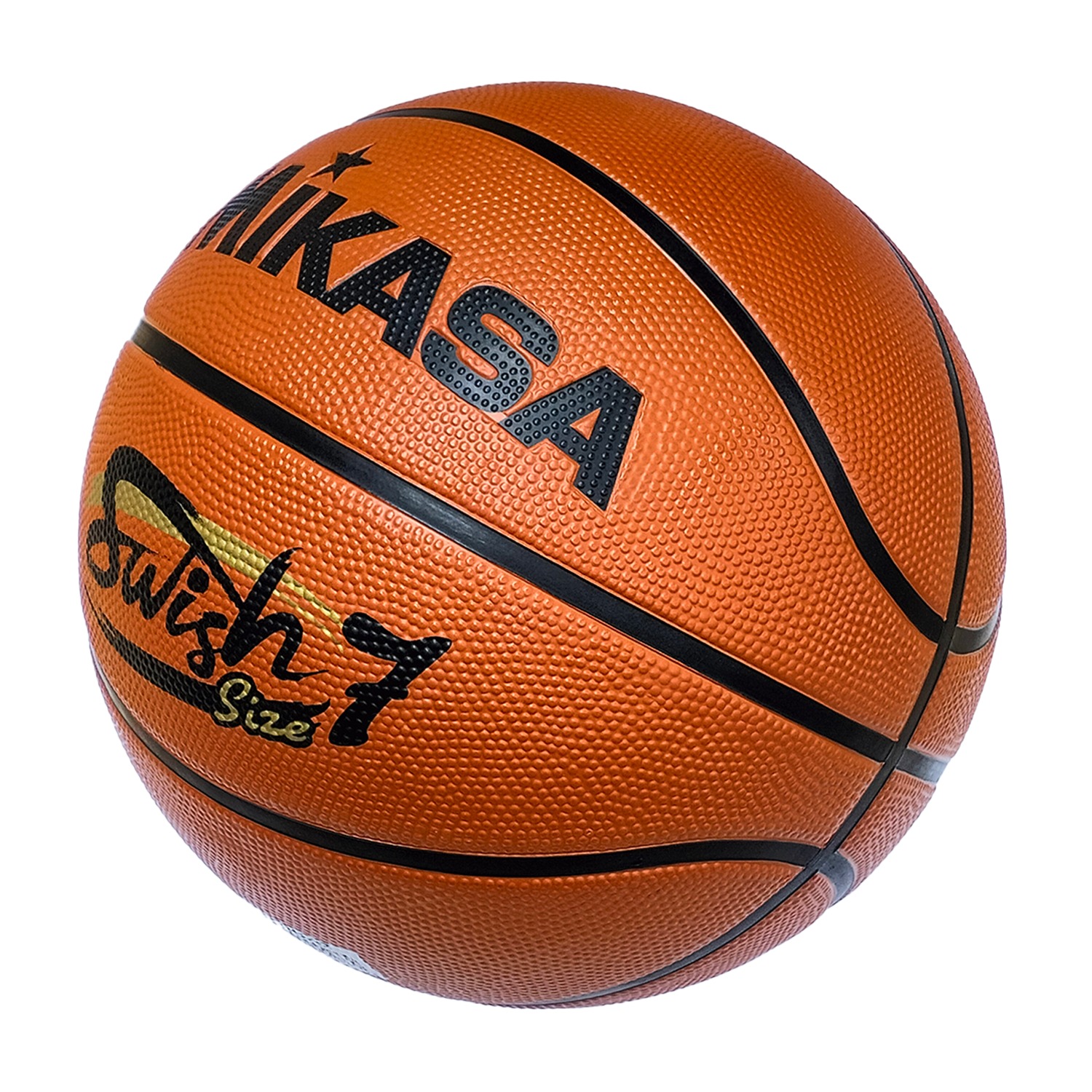 MIKASA BB711E-BR (SWISH) RUBBER BROWN BASKETBALL SIZE 7, , large image number null