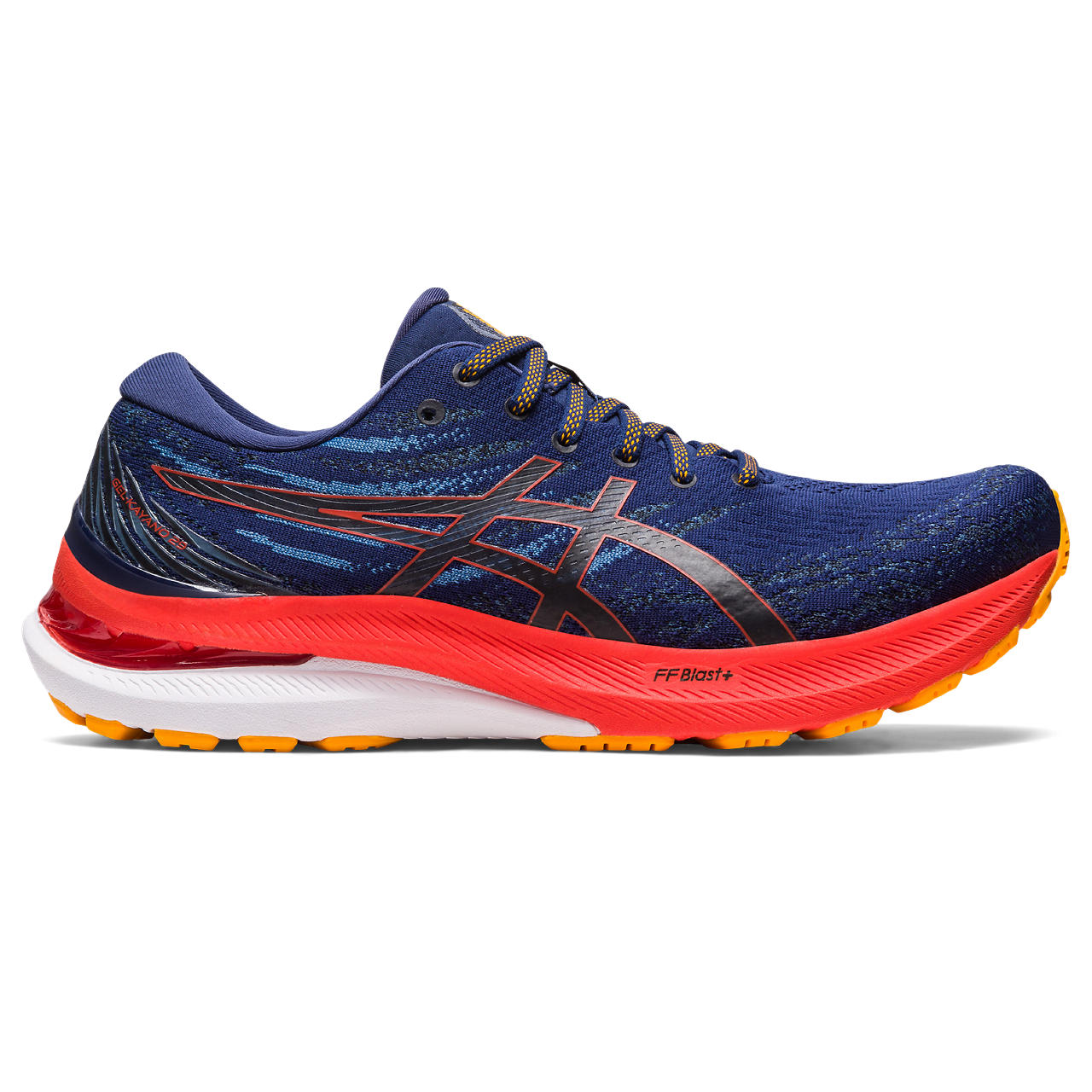 ASICS GEL-KAYANO 29, DEEP OCEAN/CHERRY TOMATO, swatch