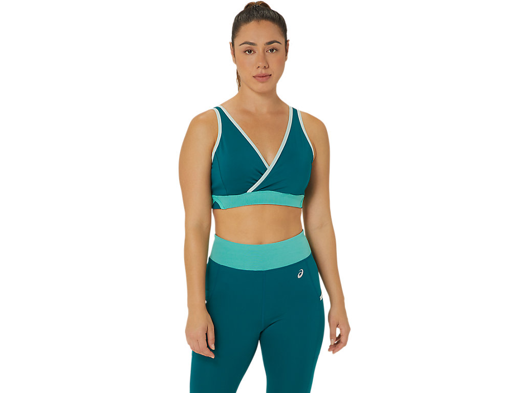 ASICS TRAINING MESH POCKET BRA, RICH TEAL, swatch