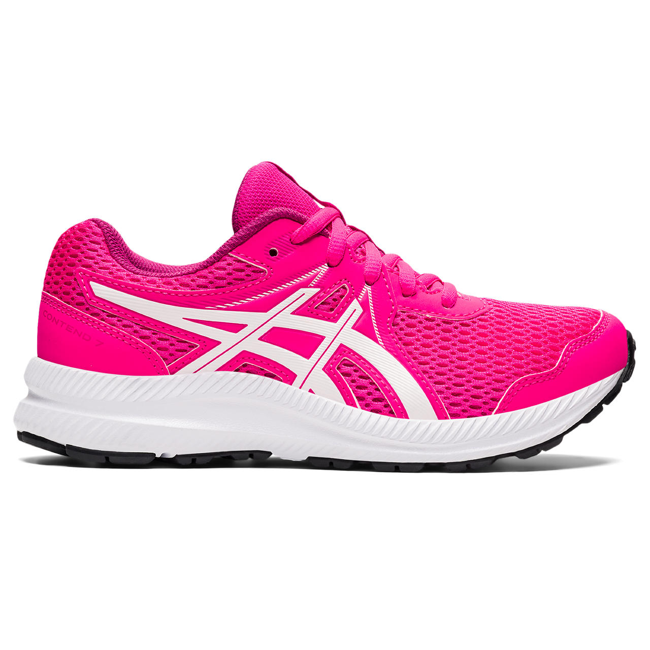 ASICS CONTEND 7 GS, PINK GLO/WHITE, swatch