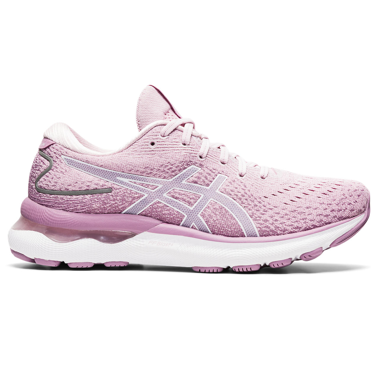ASICS GEL-NIMBUS 24, BARELY ROSE/WHITE, swatch