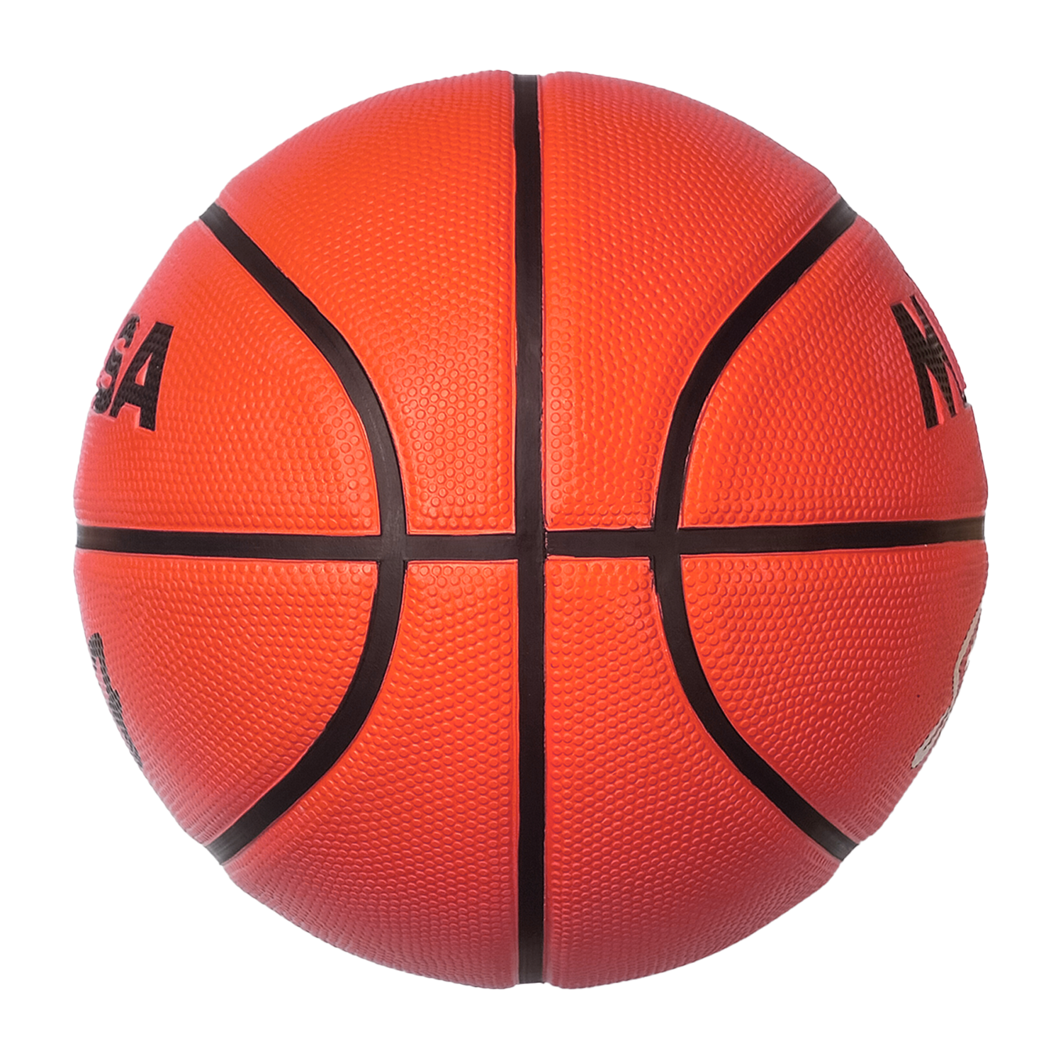 BB702D-OBK Rubber Basketball Size 7 (Orange/Black), , large image number null