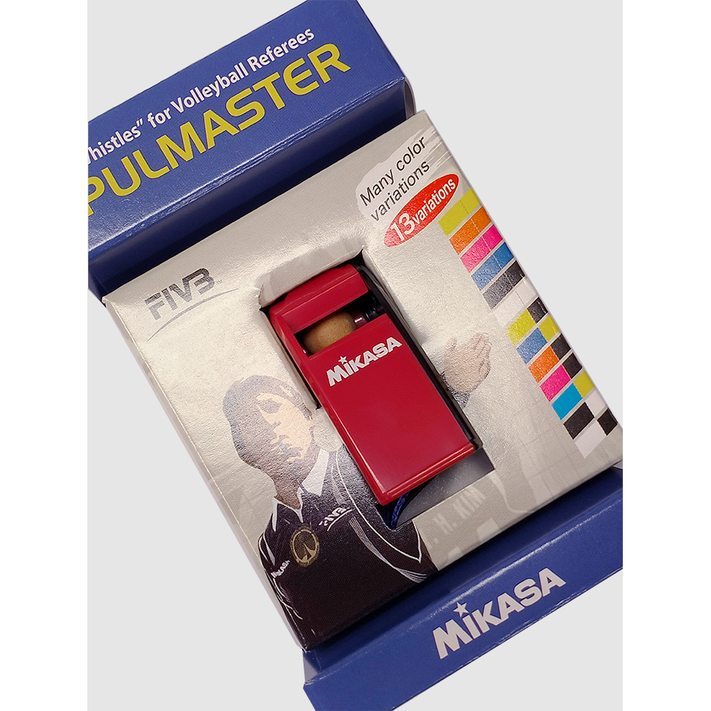 MIKASA PUL-RBK (RED/BLACK) PEA WHISTLE, , large image number null