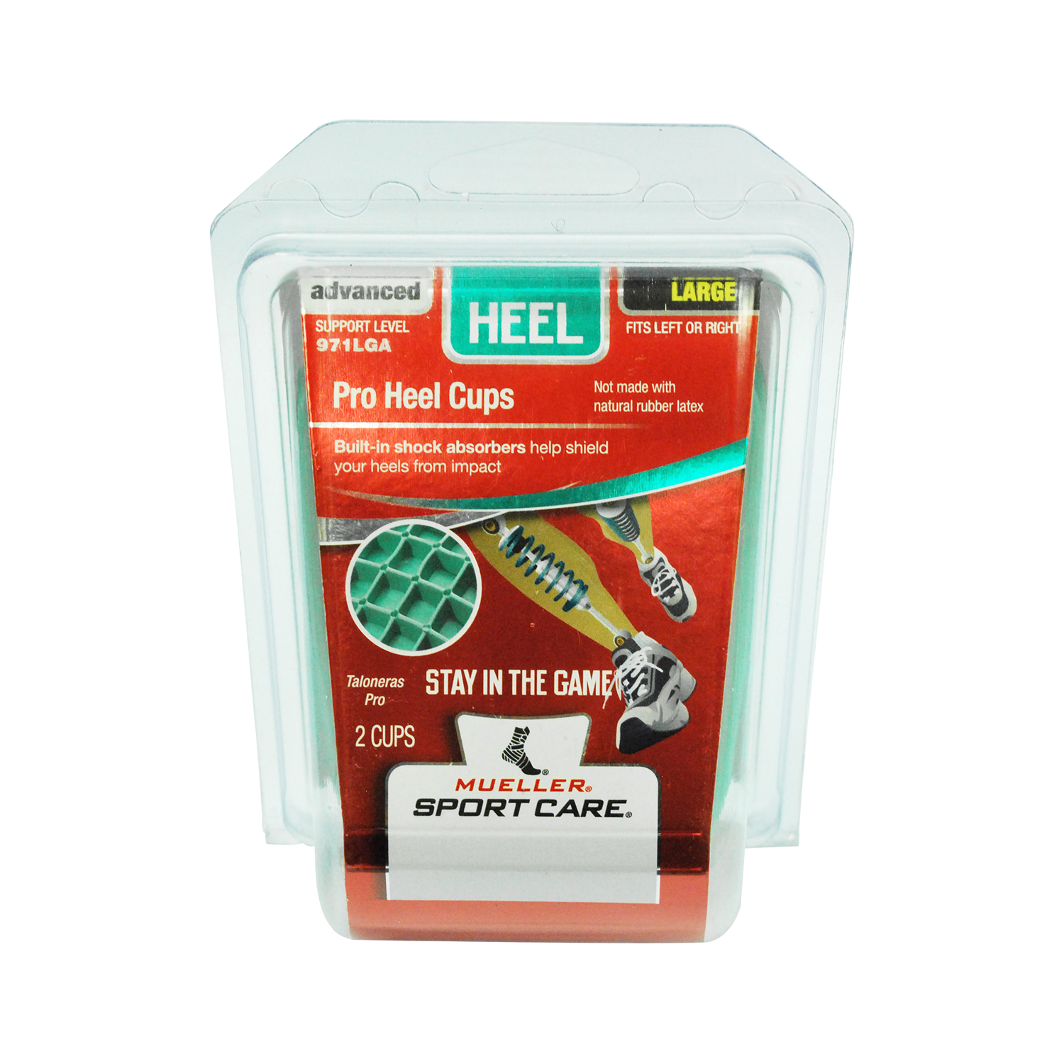 MUELLER® PRO HEEL CUPS GREEN LG, , large image number null