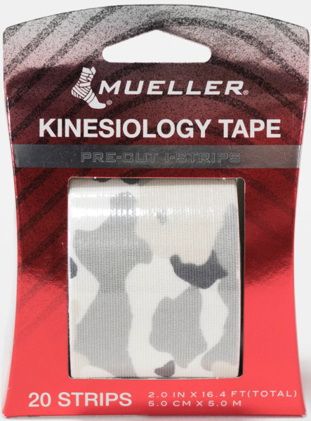 MUELLER&reg; KINESIOLOGY TAPE&reg; 20 PRE-CUT I-STRIPS, 1 ROLL - GRAY CAMO, , large image number null