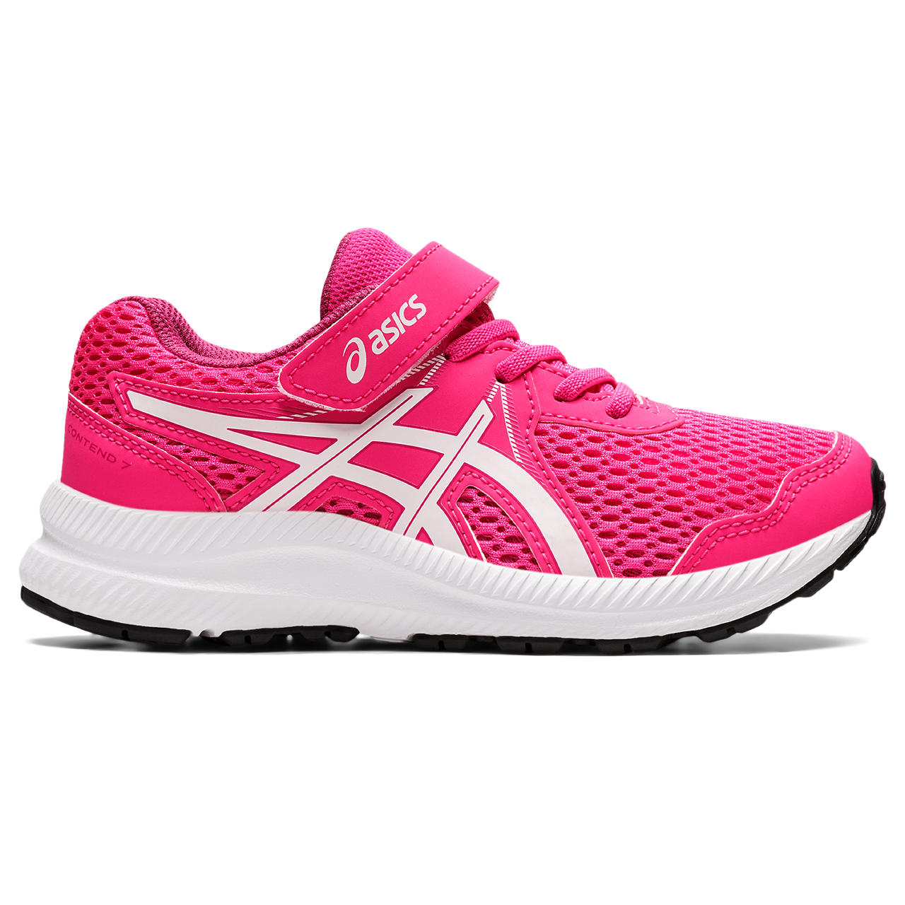 ASICS CONTEND 7 PS, PINK GLO/WHITE, swatch