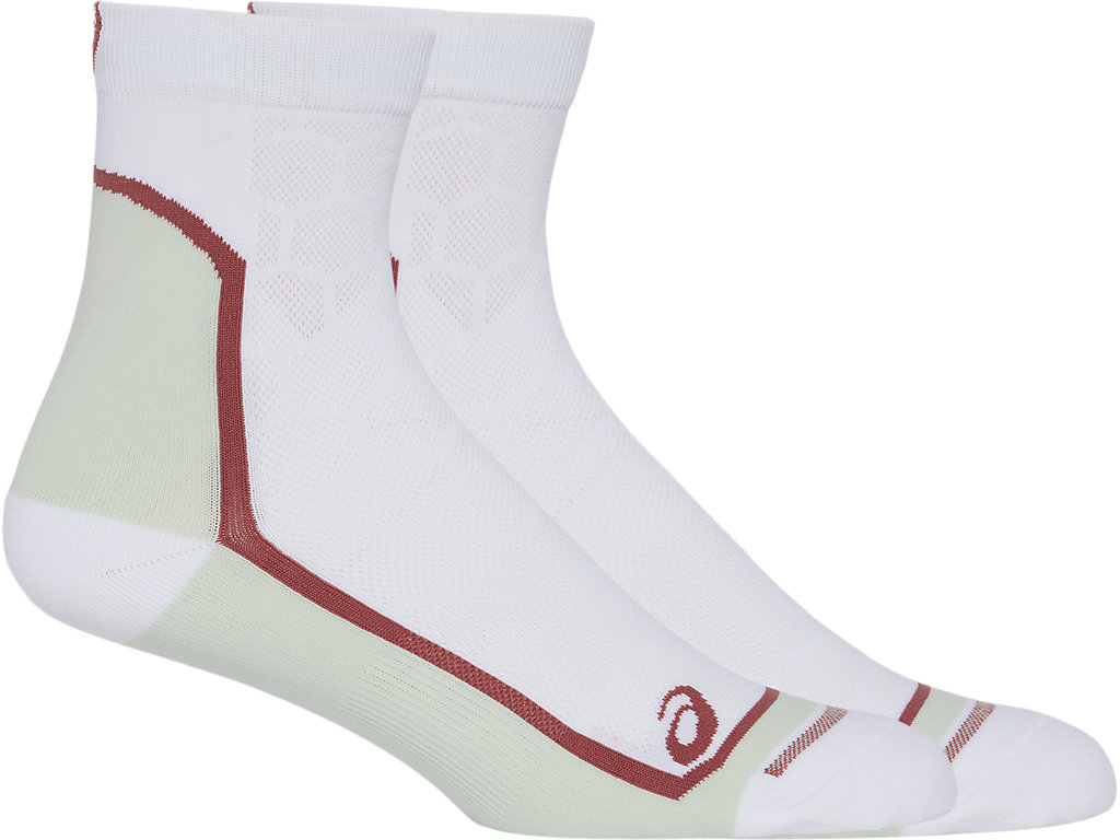 ASICS ROAD QUARTER, BRILLIANT WHITE/DRIED ROSE, swatch