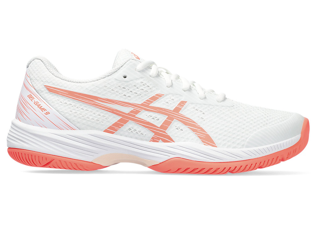 ASICS GEL-GAME 9, WHITE/SUN CORAL, swatch