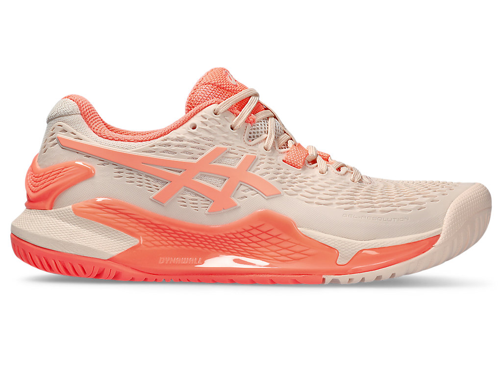 ASICS GEL-RESOLUTION 9, PEARL PINK/SUN CORAL, swatch