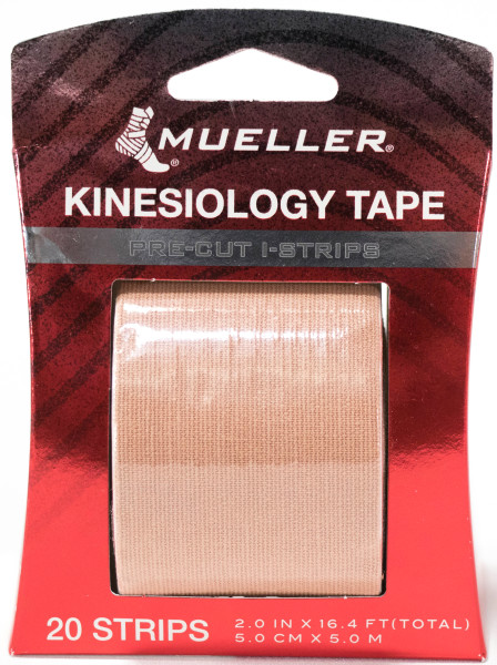 MUELLER® KINESIOLOGY TAPE® 20 PRE-CUT I-STRIPS, 1 ROLL - BEIGE, , large image number null