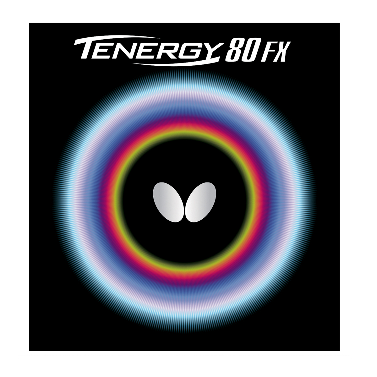 BUTTERFLY TABLE TENNIS RUBBER TENERGY 80 FX, BLACK, 2.1