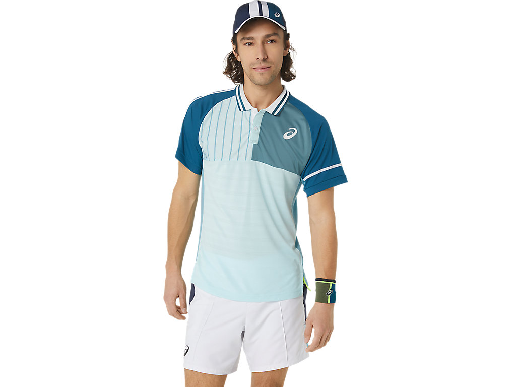 ASICS MEN MATCH POLO-SHIRT, AQUAMARINE, swatch