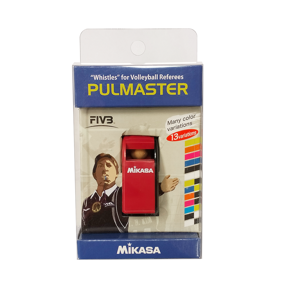 MIKASA PUL-RBK (RED/BLACK) PEA WHISTLE