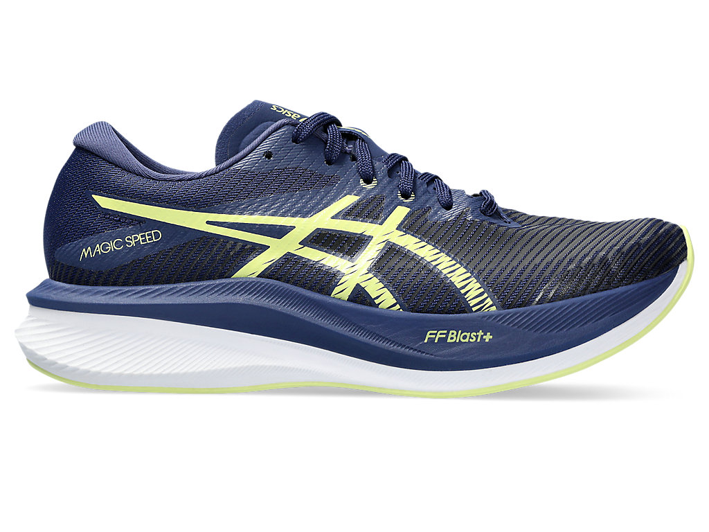ASICS MAGIC SPEED 3, DEEP OCEAN/GLOW YELLOW, swatch