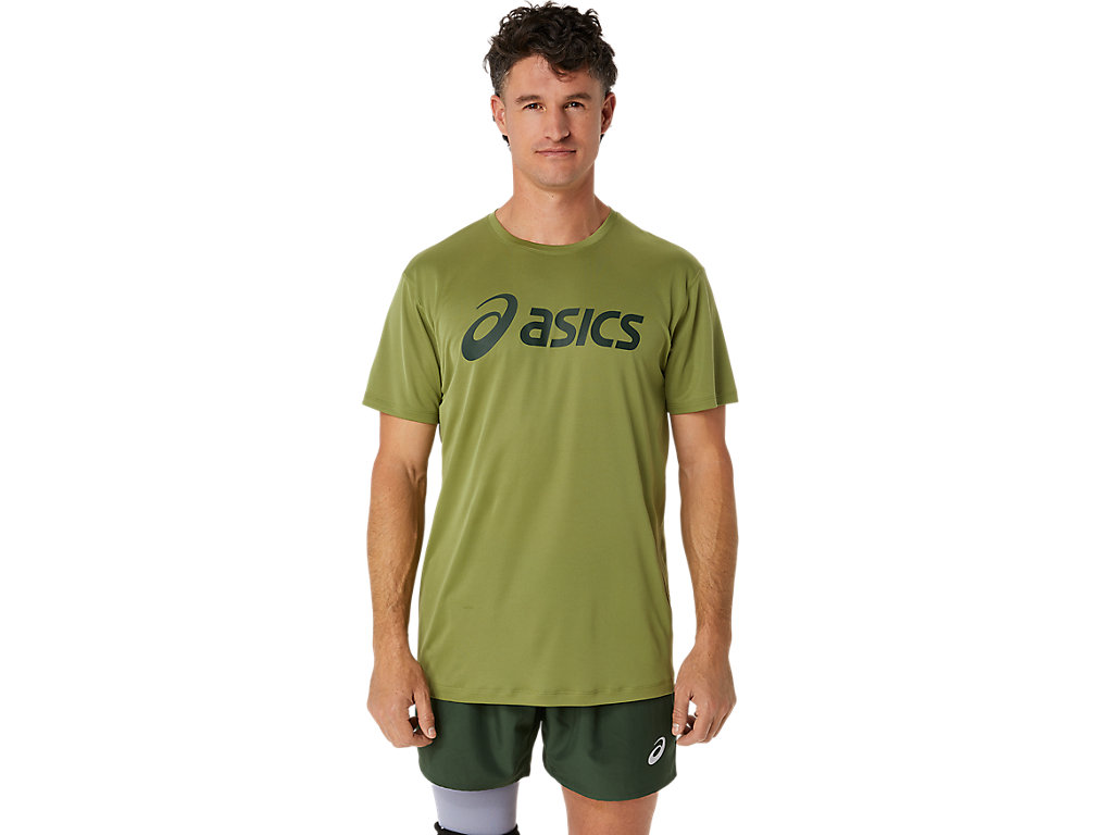 ASICS SILVER ASICS TOP, CACTUS/RAIN FOREST, swatch