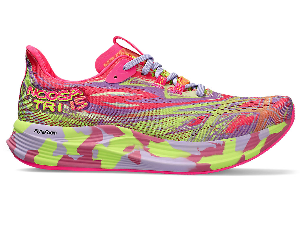 ASICS NOOSA TRI 15, HOT PINK/SAFETY YELLOW, swatch