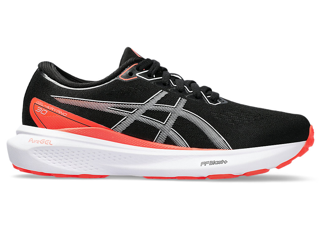 ASICS GEL-KAYANO 30 GS, BLACK/PURE SILVER, swatch