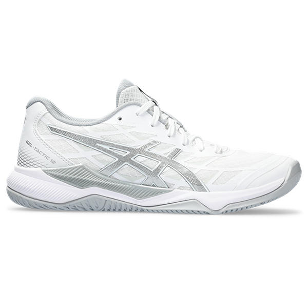 ASICS GEL-TACTIC 12, WHITE/PURE SILVER, swatch
