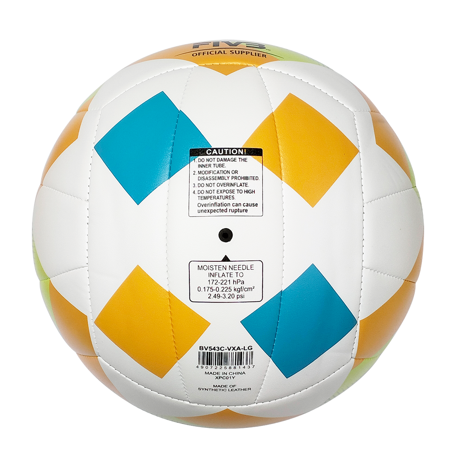MIKASA BV543C-VXA-LG (LIGHT GREEN) BEACH VOLLEYBALL SIZE 5, , large image number null