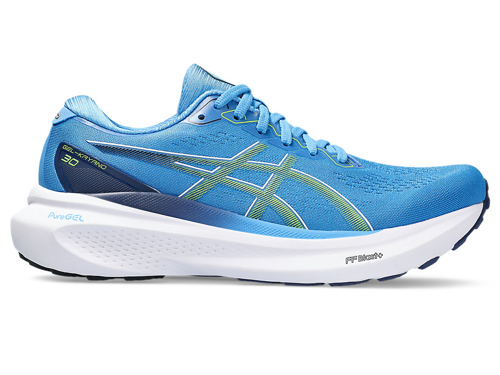 ASICS GEL-KAYANO 30, WATERSCAPE/ELECTRIC LIME, swatch