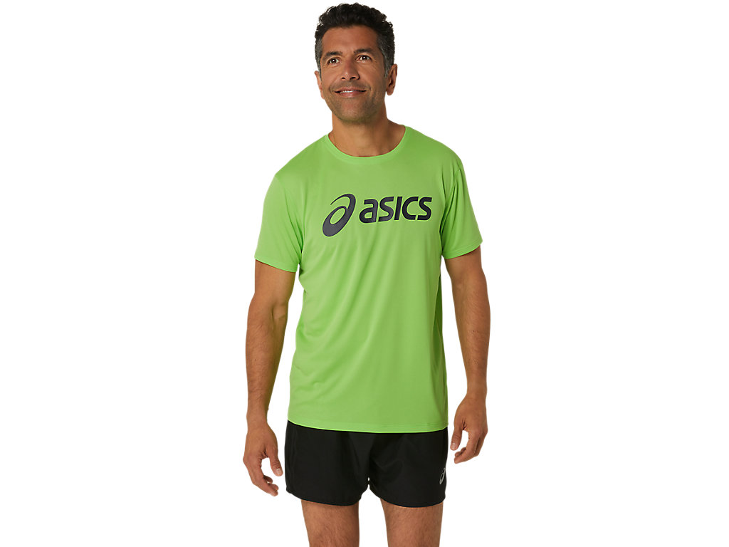 ASICS SILVER ASICS TOP, ELECTRIC LIME/FRENCH BLUE, swatch