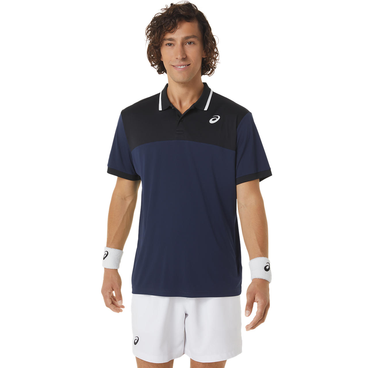 ASICS MEN COURT POLO SHIRT, MIDNIGHT/PERFORMANCE BLACK, swatch