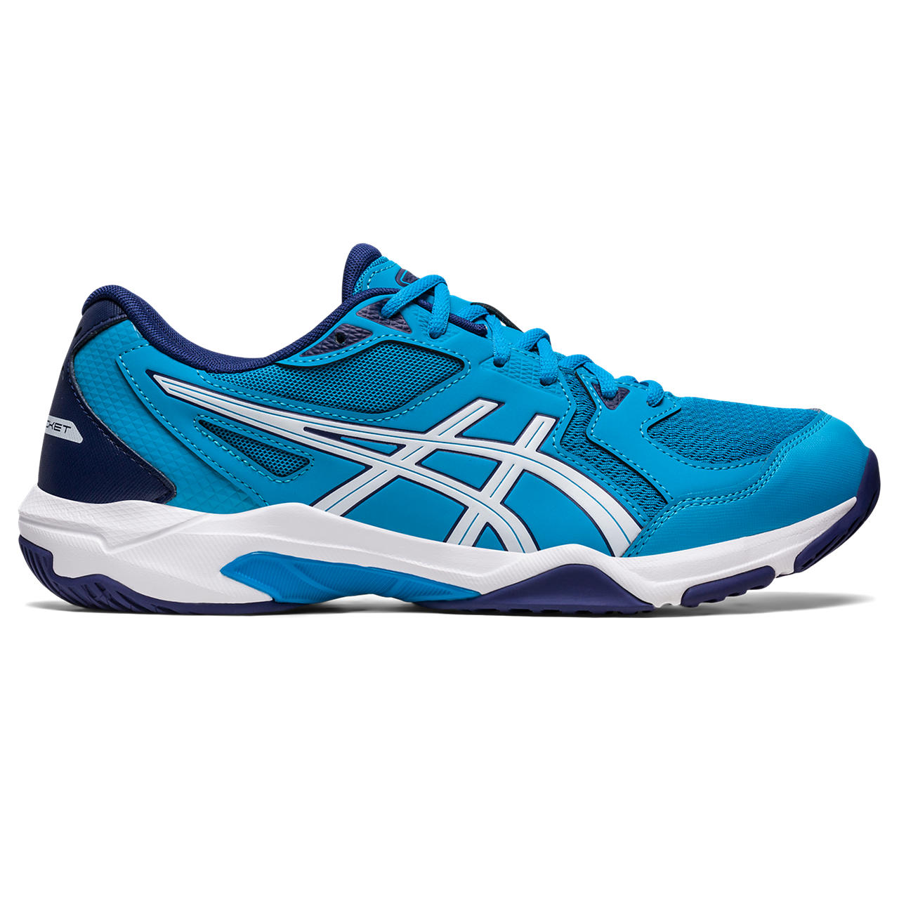 ASICS GEL-ROCKET 10, ISLAND BLUE/WHITE, swatch