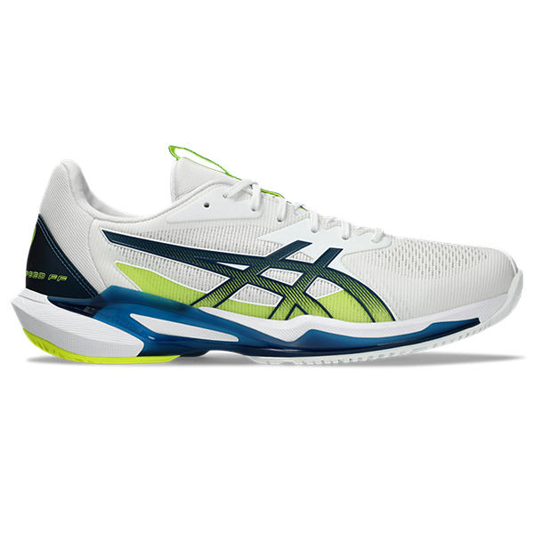 ASICS SOLUTION SPEED FF 3, WHITE/MAKO BLUE, swatch
