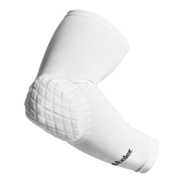 MUELLER&reg; DIAMOND PAD ELBOW SLEEVE WHITE LG