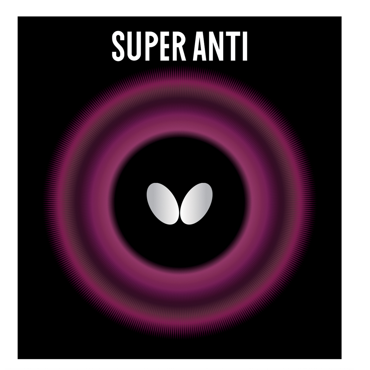 BUTTERFLY TABLE TENNIS RUBBER SUPER ANTI, BLACK, 1.9