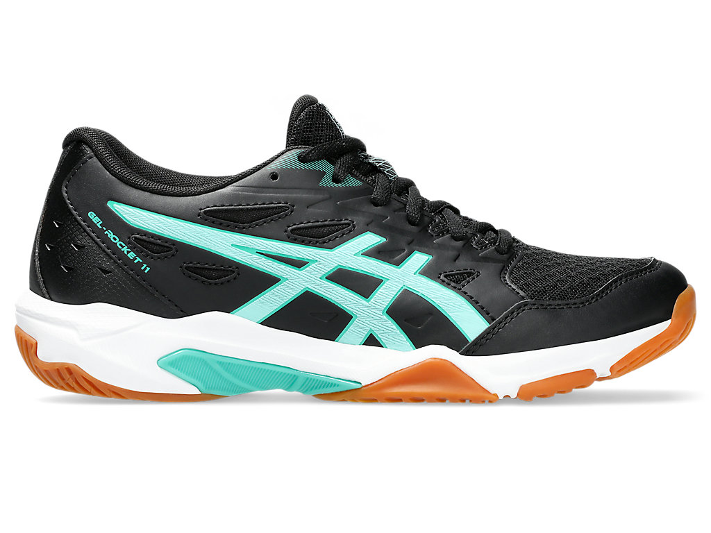 ASICS GEL-ROCKET 11, BLACK/ILLUMINATE MINT, swatch