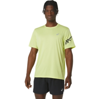 ASICS ICON SS TOP, GLOW YELLOW/PERFORMANCE BLACK, swatch