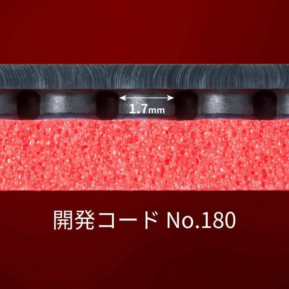 BUTTERFLY TABLE TENNIS RUBBER DIGNICS 80, RED, 2.1, , large image number null