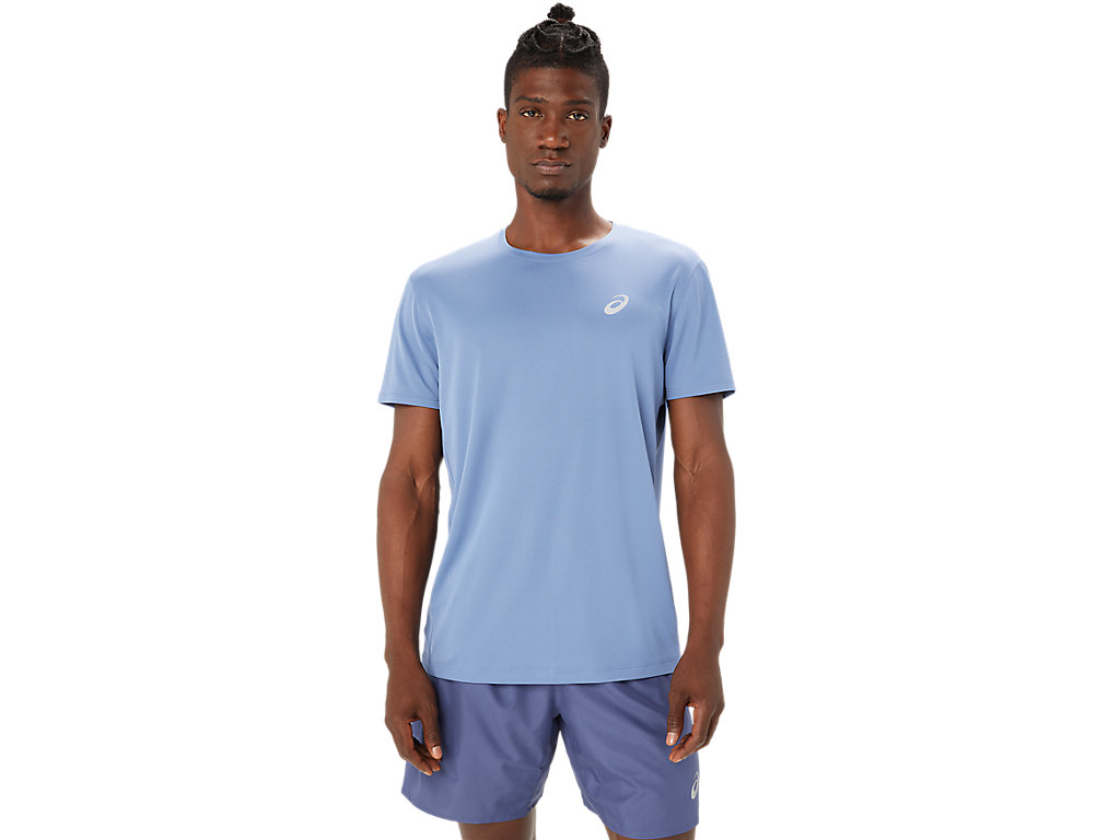 ASICS SILVER SS TOP, DENIM BLUE, swatch