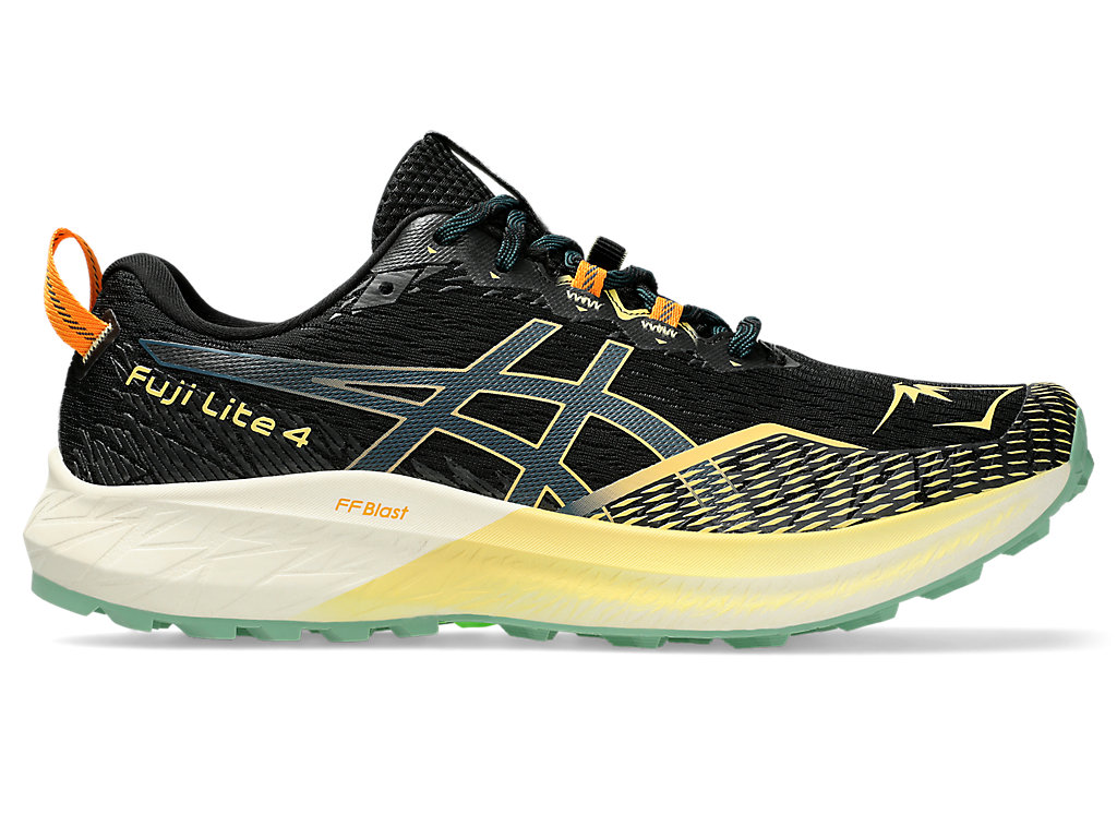 ASICS FUJI LITE 4, BLACK/MAGNETIC BLUE, swatch