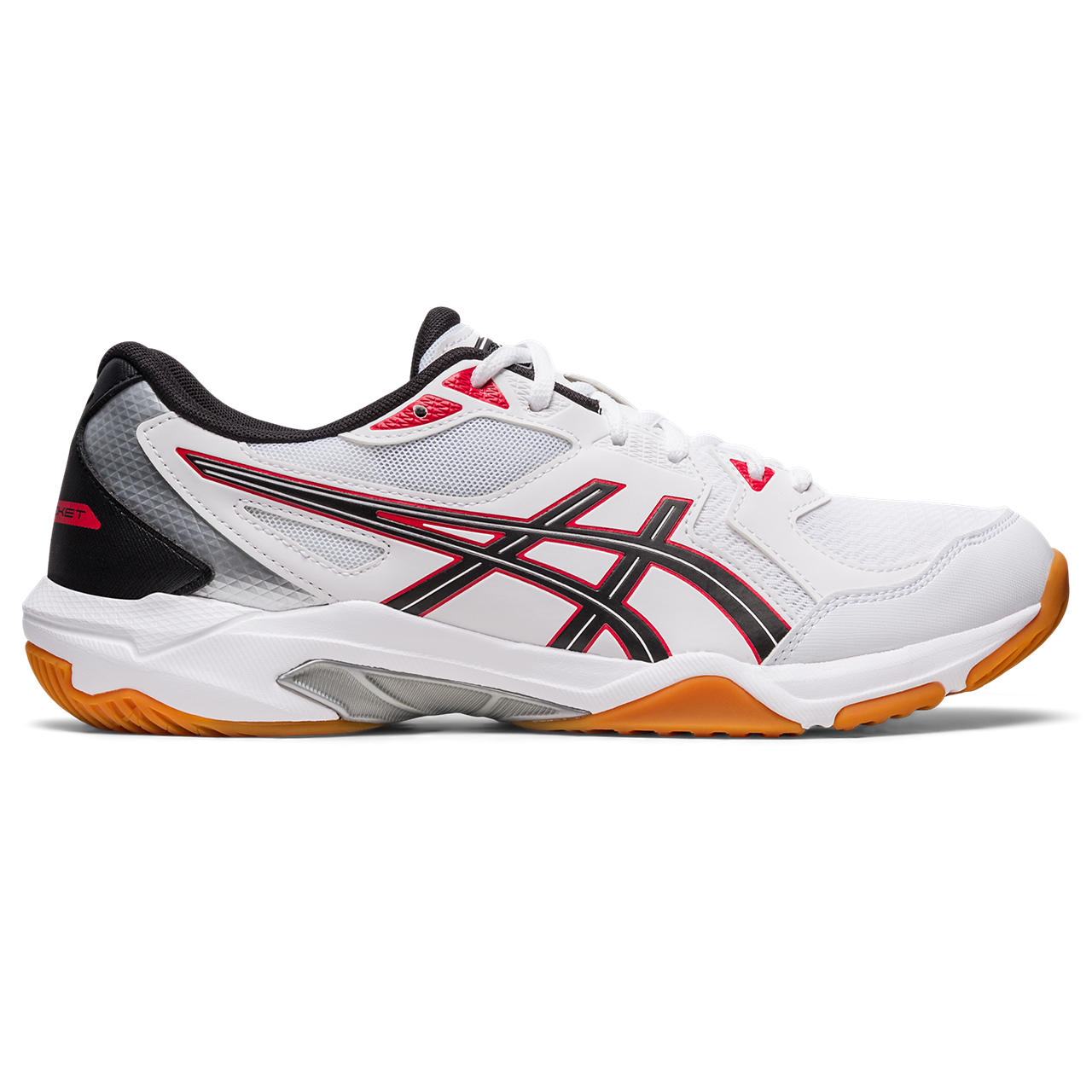 ASICS GEL-ROCKET 10, WHITE/CLASSIC RED, swatch
