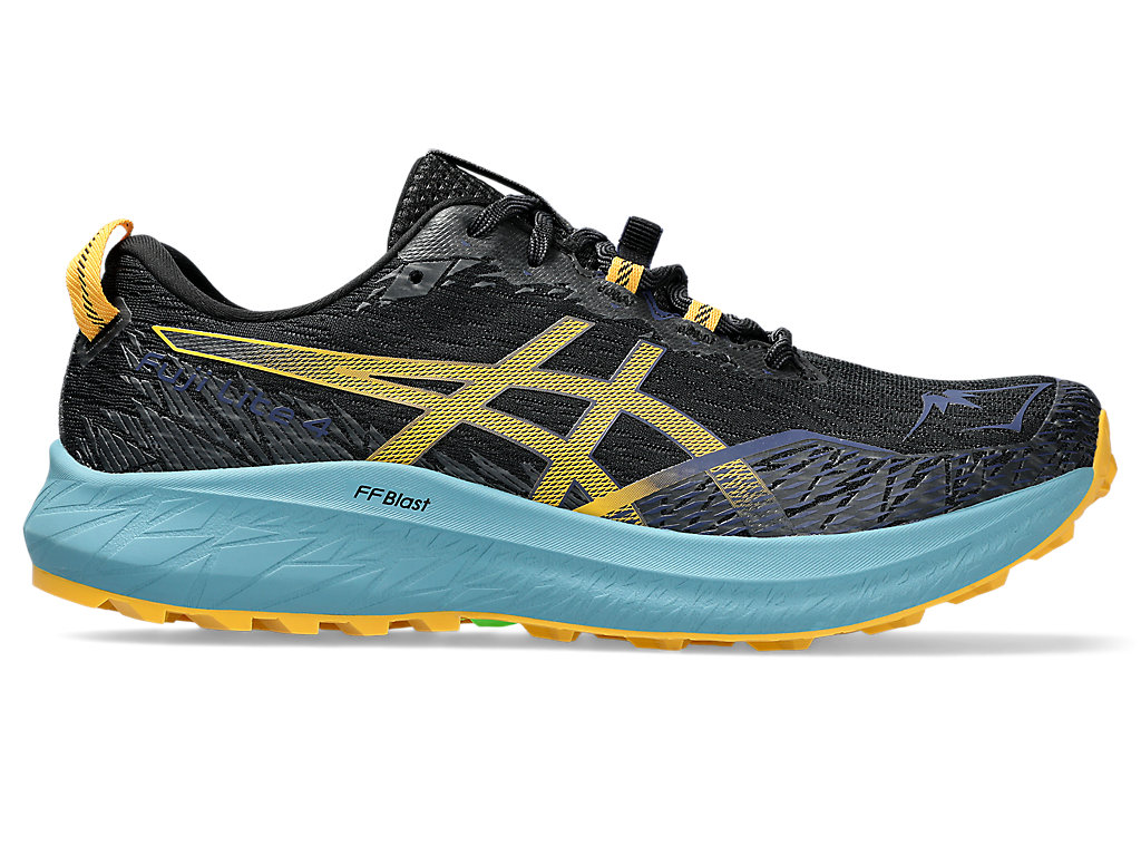 ASICS FUJI LITE 4, BLACK/HONEY, swatch