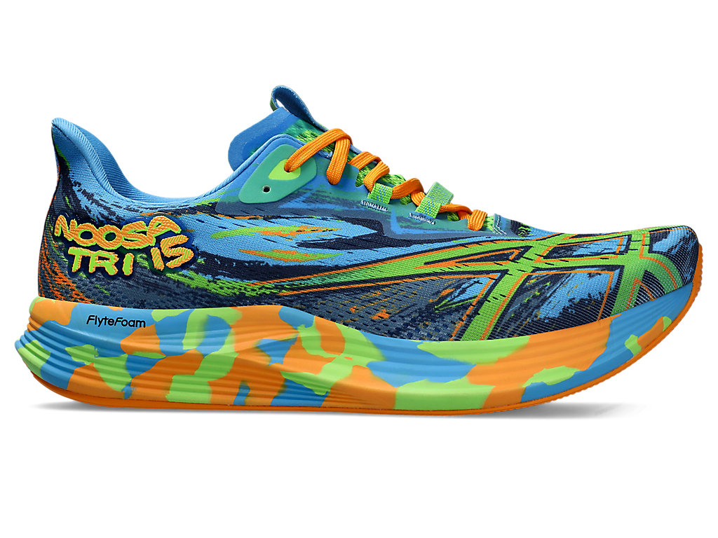 ASICS NOOSA TRI 15, WATERSCAPE/ELECTRIC LIME, swatch