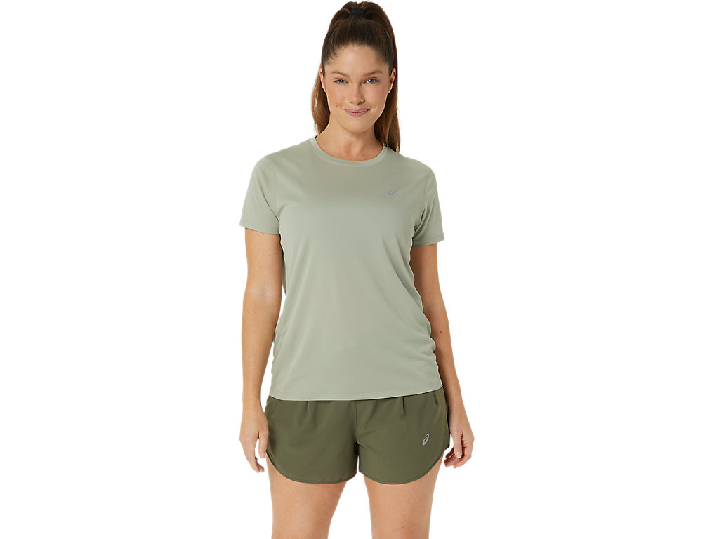 ASICS SILVER SS TOP, OLIVE GREY, swatch